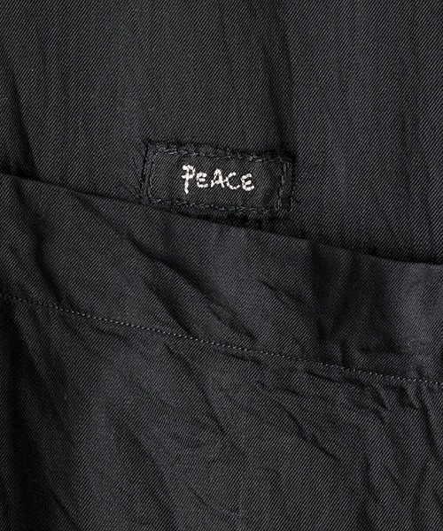 PORTER CLASSIC（ポータークラシック）の「Porter Classic / ポータークラシック：KATSU SHIRT 25SS：PC-016-3367[COR]（シャツ/ブラウス・メンズ・ホワイト/ブラック・2/3）」の7枚目の写真