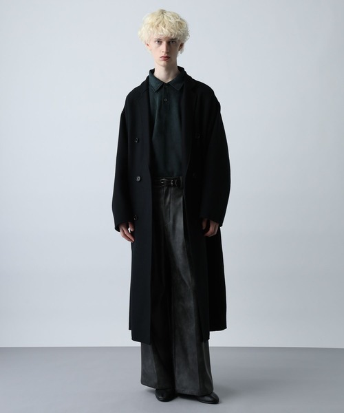 セール】プレミアムウールダブルリバーコート(HARE)（チェスターコート