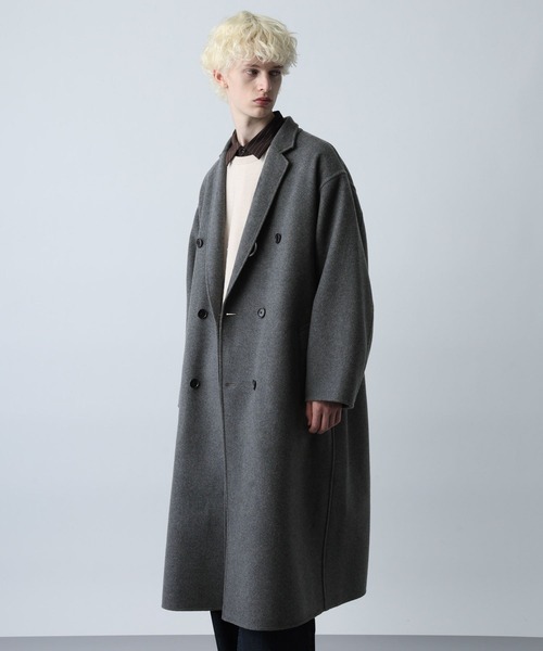 セール】プレミアムウールダブルリバーコート(HARE)（チェスターコート
