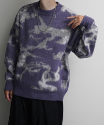 NILWAY | Wジャガードスモーク柄ニット(ニット/セーター)