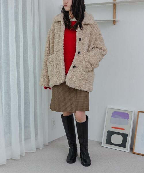 URBAN RESEARCH（アーバンリサーチ）の「ウールブレンドチェックスカート（スカート・レディース・キャメル/グレー系その他・36/38）」の18枚目の写真