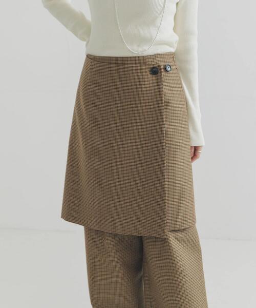 URBAN RESEARCH（アーバンリサーチ）の「ウールブレンドチェックスカート（スカート・レディース・キャメル/グレー系その他・36/38）」の16枚目の写真