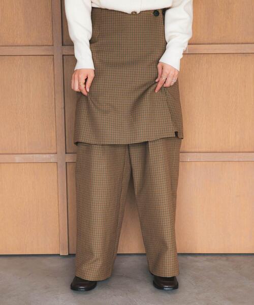 URBAN RESEARCH（アーバンリサーチ）の「ウールブレンドチェックスカート（スカート・レディース・キャメル/グレー系その他・36/38）」の10枚目の写真