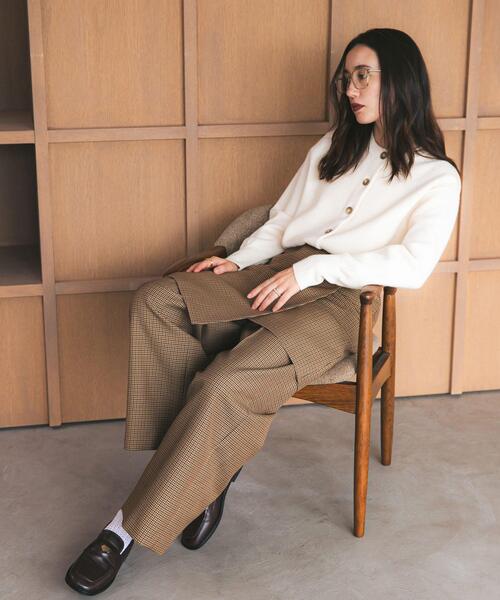 URBAN RESEARCH（アーバンリサーチ）の「ウールブレンドチェックスカート（スカート・レディース・キャメル/グレー系その他・36/38）」の9枚目の写真