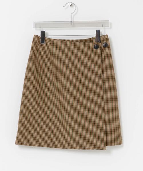 URBAN RESEARCH（アーバンリサーチ）の「ウールブレンドチェックスカート（スカート・レディース・キャメル/グレー系その他・36/38）」の8枚目の写真