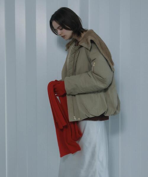 SENSE OF PLACE by URBAN RESEARCH（センスオブプレイスバイアーバンリサーチ）の「モチモチニットストール（マフラー・レディース・チャコールグレー/グレー/レッド・ONE）」の22枚目の写真