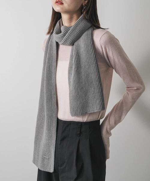 SENSE OF PLACE by URBAN RESEARCH（センスオブプレイスバイアーバンリサーチ）の「モチモチニットストール（マフラー・レディース・チャコールグレー/グレー/レッド・ONE）」の10枚目の写真