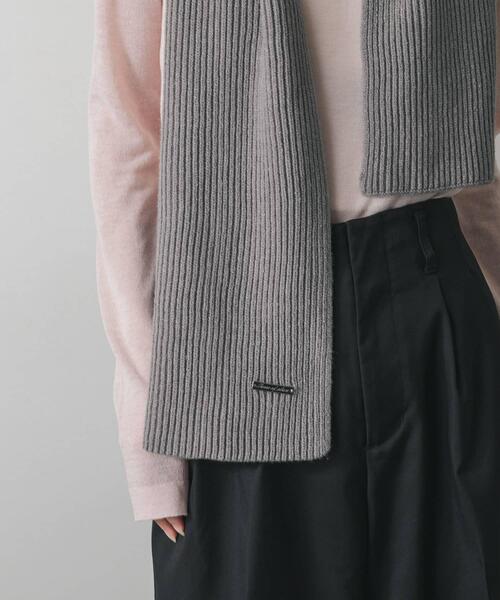 SENSE OF PLACE by URBAN RESEARCH（センスオブプレイスバイアーバンリサーチ）の「モチモチニットストール（マフラー・レディース・チャコールグレー/グレー/レッド・ONE）」の12枚目の写真