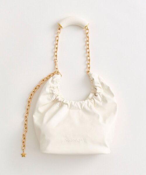 OLIVE des OLIVE（オリーブデオリーブ）の「【ふたばコラボ企画】チェーンホーボーバッグ（ショルダーバッグ・レディース・ダークブラウン/アイボリー/サックスブルー・FREE）」の9枚目の写真