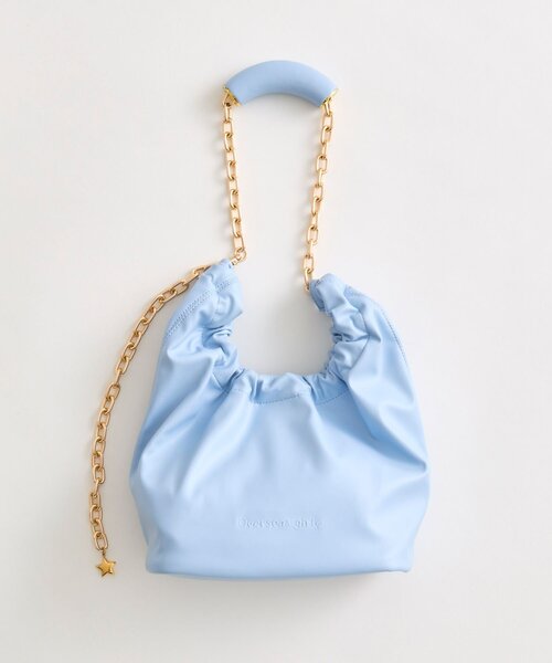 OLIVE des OLIVE（オリーブデオリーブ）の「【ふたばコラボ企画】チェーンホーボーバッグ（ショルダーバッグ・レディース・ダークブラウン/アイボリー/サックスブルー・FREE）」の12枚目の写真