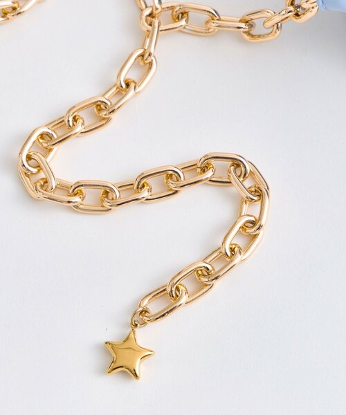 OLIVE des OLIVE（オリーブデオリーブ）の「【ふたばコラボ企画】チェーンホーボーバッグ（ショルダーバッグ・レディース・ダークブラウン/アイボリー/サックスブルー・FREE）」の16枚目の写真