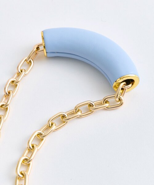 OLIVE des OLIVE（オリーブデオリーブ）の「【ふたばコラボ企画】チェーンホーボーバッグ（ショルダーバッグ・レディース・ダークブラウン/アイボリー/サックスブルー・FREE）」の17枚目の写真