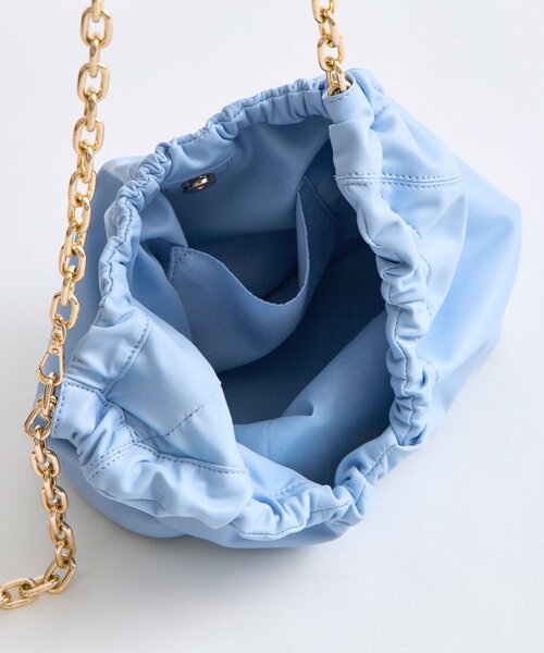 OLIVE des OLIVE（オリーブデオリーブ）の「【ふたばコラボ企画】チェーンホーボーバッグ（ショルダーバッグ・レディース・ダークブラウン/アイボリー/サックスブルー・FREE）」の20枚目の写真