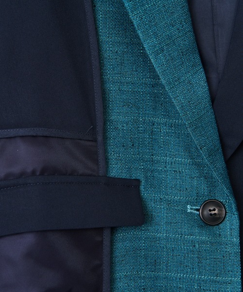 AULA AILA(アウラアイラ)の「【セットアップ着用可】4マテリアルコンパクトジャケット(ライダースジャケット・レディース・ブラック/ネイビー/ベージュ・0)」の6枚目の写真