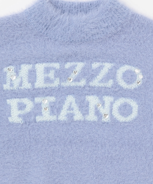 mezzo piano（メゾピアノ）の「ロゴシャギーニット　プルオーバー（ニット/セーター・キッズ・オフホワイト/ブルー・M(110-120cm)/L(130-140cm)）」の5枚目の写真