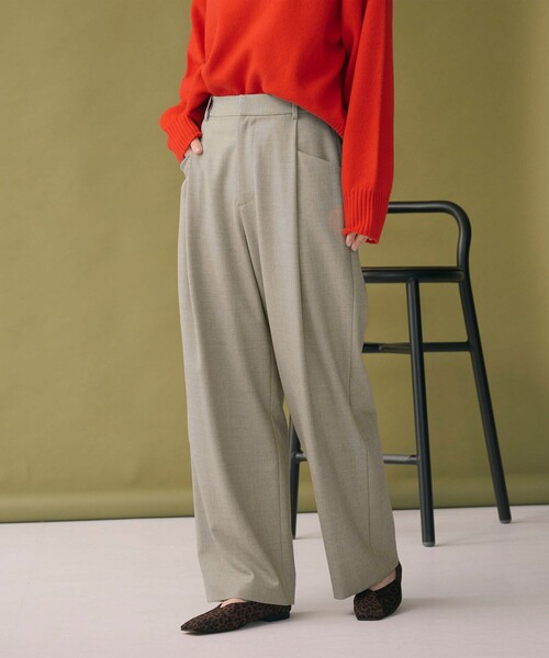 BEAUTY&YOUTH UNITED ARROWS(ビューティーアンドユースユナイテッドアローズ)の「ウールブレンド ツイルバックゴムパンツ ウォッシャブル(その他パンツ・レディース・モカ/ベージュ/ダークグレー/ピンク・M/XS/S)」の14枚目の写真