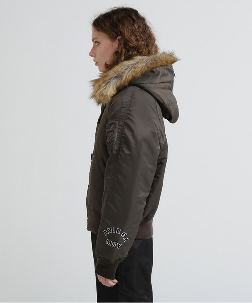MOUSSY（マウジー）の「《AVIREX×MOUSSY》N-2B（ナイロンジャケット・レディース・ブラウン/セージグリーン・F）」の20枚目の写真