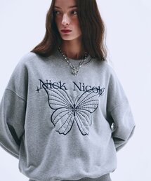 SHINE BUTTERFLY SWEATSHIRT_GRAY NAVY