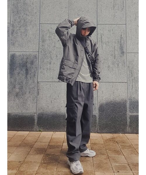 セール】ASI 2WAY アセンティックフードウィンドブレーカージャケット_