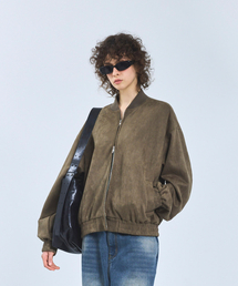 STANDARDERROR（スタンダードエラー）の「87-STAN059 ミニマルツーウェイスウェードブルゾンジャケットカーキ（MA-1）」