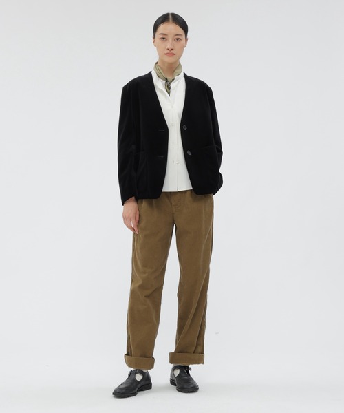 MARGARET HOWELL（マーガレットハウエル）の「COTTON WOOL POPLIN（シャツ/ブラウス・レディース・オフホワイト/マスタード・1/2）」の8枚目の写真