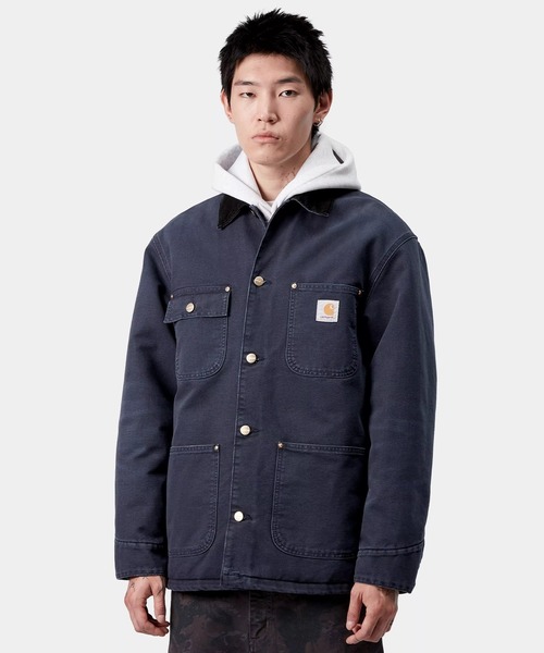 即完売モデル Carhartt WIP 希少カラー襟コーデュロイジャケット美品 109【希少XL】カーハート☆ロゴタグ襟コーデュロイデトロイト