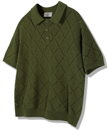 GUBIN（グビン）の「Argyle patterned short-sleeved knitwear（ニット/セーター・メンズ）」