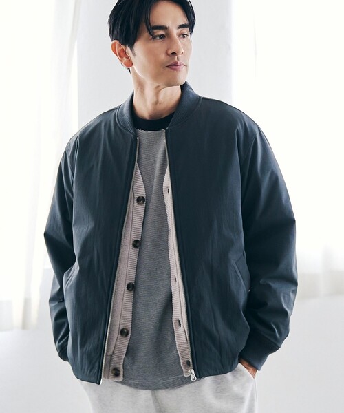 セール】ヒートシェルタージップアップブルゾン【保温性、撥水性、帯電