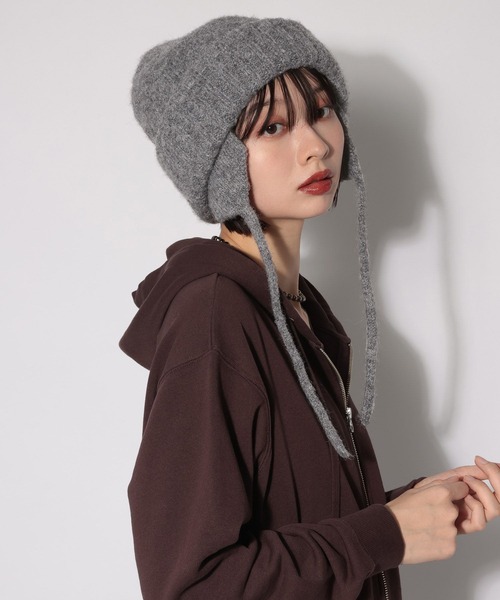 PAGEBOY（ページボーイ）の「ニットキャップ（ニットキャップ/ビーニー・レディース・ブラック/グレー・FREE）」の2枚目の写真