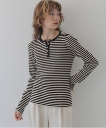 CLEIO（クレイオ）の「【CLEIO】ヘンリーネックリブニット HENLEY NECK RIB KNIT/986-14617（Tシャツ/カットソー）」