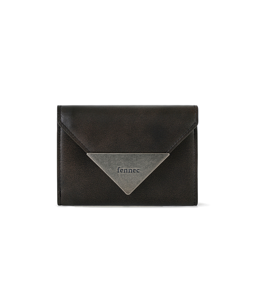 FENNEC（フェネック）の「MATT TRIANGLE WALLET - BROWN（札入れ/マネークリップ・レディース・その他・FREE）」の2枚目の写真