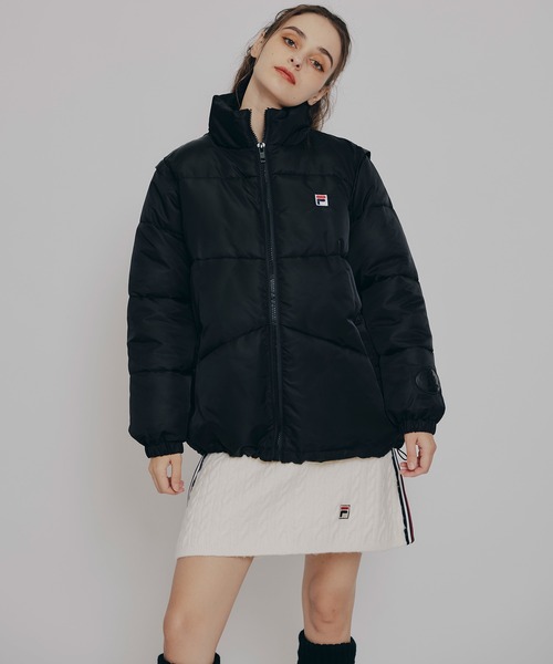 REDYAZEL（レディアゼル）の「［FILA×REDYAZEL］2WAYフェイクダウンジャケット（ダウンジャケット/コート・レディース・ホワイト/ブラック・FREE）」の11枚目の写真