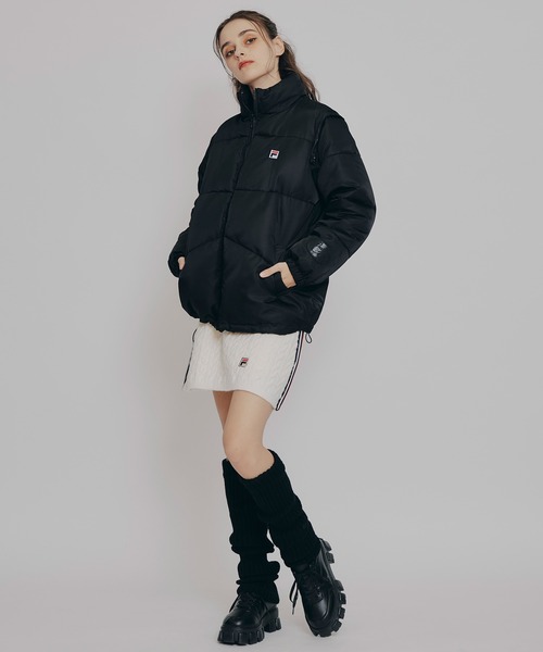 REDYAZEL（レディアゼル）の「［FILA×REDYAZEL］2WAYフェイクダウンジャケット（ダウンジャケット/コート・レディース・ホワイト/ブラック・FREE）」の13枚目の写真