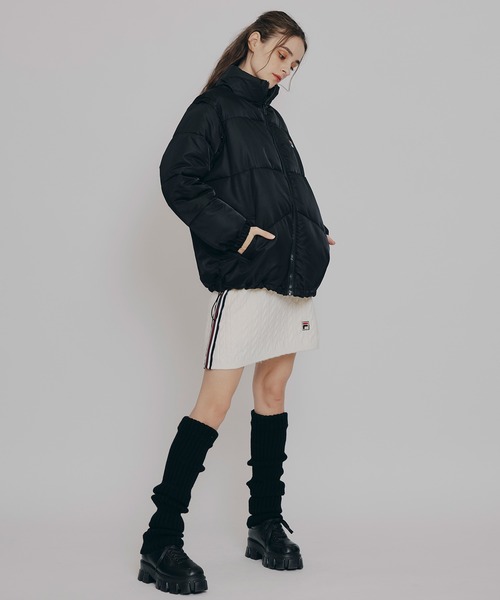 REDYAZEL（レディアゼル）の「［FILA×REDYAZEL］2WAYフェイクダウンジャケット（ダウンジャケット/コート・レディース・ホワイト/ブラック・FREE）」の14枚目の写真