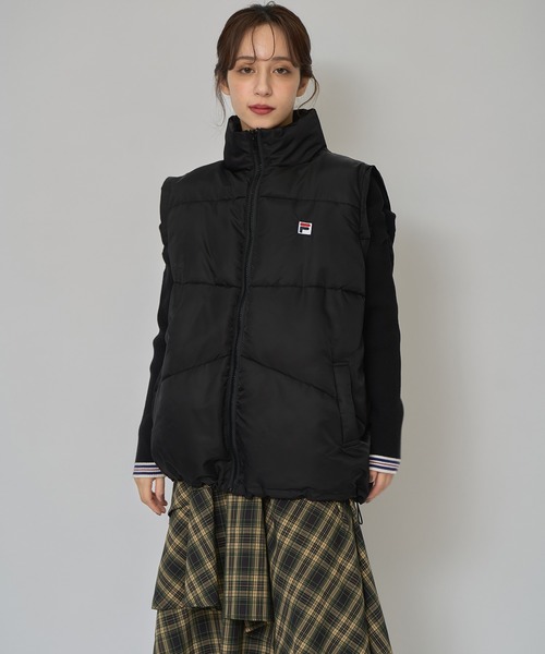 REDYAZEL（レディアゼル）の「［FILA×REDYAZEL］2WAYフェイクダウンジャケット（ダウンジャケット/コート・レディース・ホワイト/ブラック・FREE）」の18枚目の写真