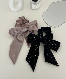 prose verse | ゴールドドットベロアリボンヘアゴム(シュシュ)