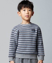 BeBe（ベベ）の「ダイヤMIXボーダーカットニットプルオーバー（ニット/セーター・キッズ）」