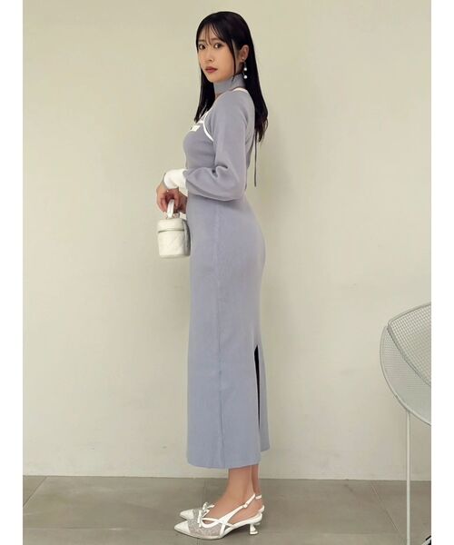 ワンピース dazzlin セール】バイカラーニットワンピース（ワンピース）｜dazzlin