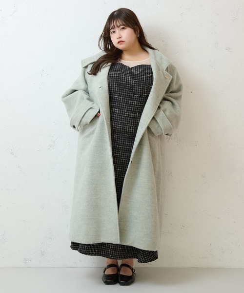 Louiosy(ルオシー)の「【大きいサイズ】シアー切り替えバックリボンマーメイドワンピース(ワンピース・レディース・ブラック系その他2/ブラック系その他/ブルー系その他・3L/X-LARGE/4L)」の6枚目の写真