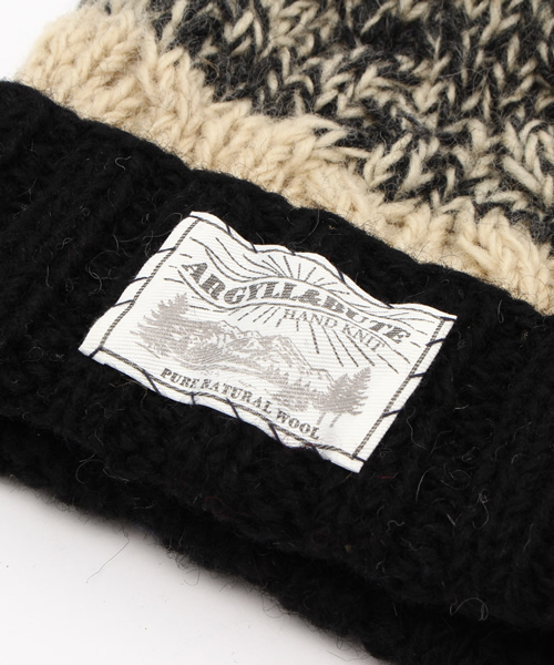 LBC（エルビーシー）の「4-LINE ALAN POMPOM      （ニットキャップ/ビーニー・レディース・オフホワイト/ライトブラウン・ONE SIZE）」の5枚目の写真