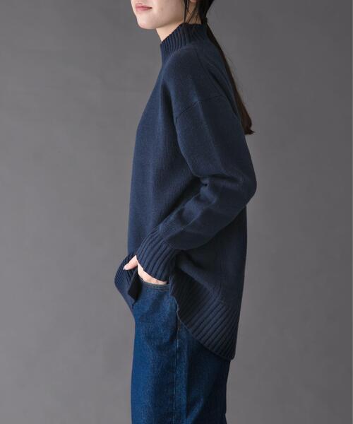 FORK&SPOON(フォークアンドスプーン)の「FORK&SPOON ハイネックロングニット(ニット/セーター・レディース・グレー系その他/ブラウン系その他/ネイビー・1)」の1枚目の写真