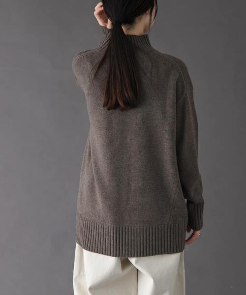 FORK&SPOON(フォークアンドスプーン)の「FORK&SPOON ハイネックロングニット(ニット/セーター・レディース・グレー系その他/ブラウン系その他/ネイビー・1)」の18枚目の写真