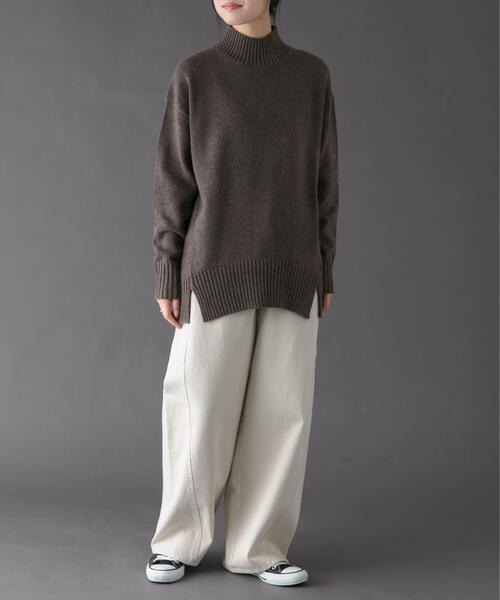 FORK&SPOON(フォークアンドスプーン)の「FORK&SPOON ハイネックロングニット(ニット/セーター・レディース・グレー系その他/ブラウン系その他/ネイビー・1)」の20枚目の写真