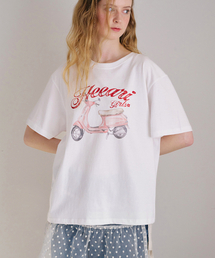 ピンクバイクオーバーサイズTシャツ