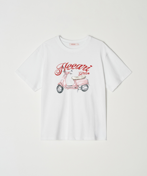 HEEARI（ヒアリー）の「ピンクバイクオーバーサイズTシャツ（Tシャツ/カットソー・レディース・その他・FREE）」の2枚目の写真