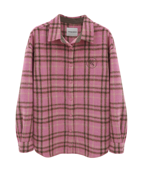Vivacious(ビバシャス)の「Neige Check Shirt BROWN(シャツ/ブラウス・レディース・ブラウン・FREE)」の4枚目の写真