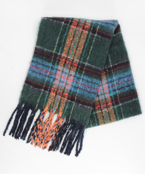 FREAK'S STORE（フリークスストア）の「ブークレ チェック マフラー（マフラー・レディース・ネイビー/グリーン/ブラウン・ONE SIZE）」の16枚目の写真