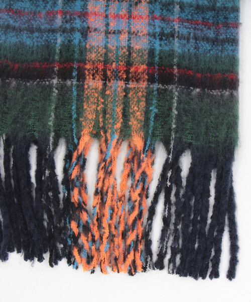 FREAK'S STORE（フリークスストア）の「ブークレ チェック マフラー（マフラー・レディース・ネイビー/グリーン/ブラウン・ONE SIZE）」の17枚目の写真