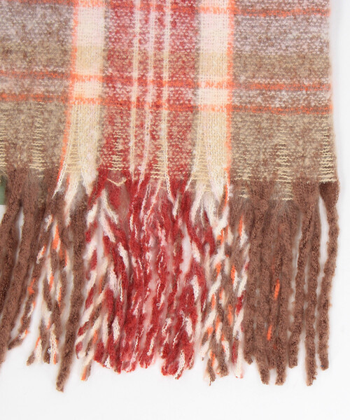 FREAK'S STORE（フリークスストア）の「ブークレ チェック マフラー（マフラー・レディース・ネイビー/グリーン/ブラウン・ONE SIZE）」の20枚目の写真