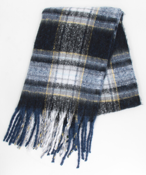 FREAK'S STORE（フリークスストア）の「ブークレ チェック マフラー（マフラー・レディース・ネイビー/グリーン/ブラウン・ONE SIZE）」の21枚目の写真